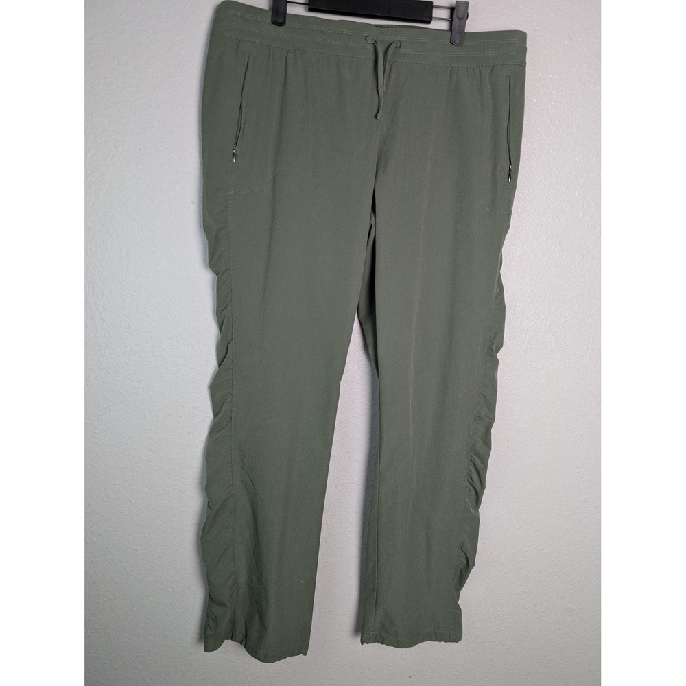 KÜHL Pants Mens XL Big & Tall Green Track Jersey Drawstring Pockets Elastic